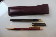 edles Schreibset , Füller und Kugelschreiber, im Leder -Etui , Daniel Hechter