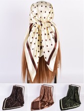 Halstuch Aus Satin Quadratischer Schal Mit Punkten Schal Aus Seidenimitat и