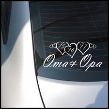 Autoaufkleber OMA & OPA Wunschjahr 3 Wunschjahre Baby Enkel stolz Mädchen Junge