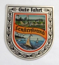Souvenir-Aufkleber Lensterstrand Grömitz Ostsee SH 70er Oldtimer Gute Fahrt
