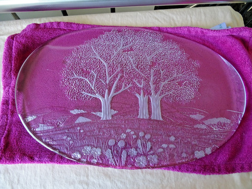 Glas servierglasplatte - servierglasplatte, 3d