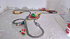 Lego Duplo Eisenbahn Lok Brücke Tunnel Weichen viele Schienen & Steine Platte