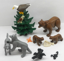 Tiere Amerika + See Adler  Wolf  Bär Bären Tanne + Tierpark + Safari  Playmobil