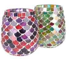 2  handgearbeitete Glas Mosaik