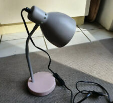 1980er Ikea Kvillige  B1229 rosa Schreibtischlampe Tischleuchte grau Nachttisch