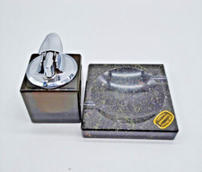 #SE1417#Ronson Varaflame Tischfeuerzeug Acryl Mantel Funktionsfähig Aschenbecher