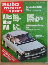 AUTO MOTOR UND SPORT 8 - 13.4. 1977 ** VW 1 Mercedes 350SE Scoiattolo Long Beach