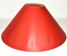 Lampenschirm groß, Kegelform, Textil beschichtet alt, Vintage, ø 62 cm, H 30 cm