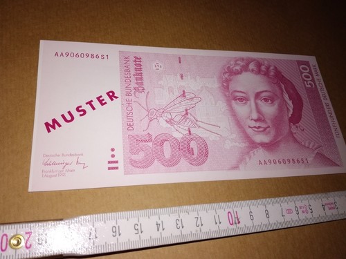 Muster 500er schein 20x9 cm - muster,