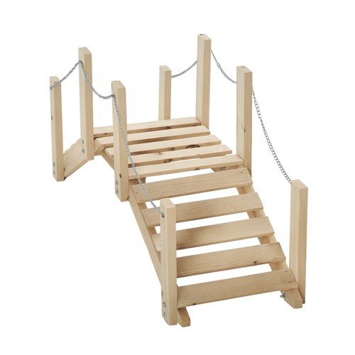 Gartenbrücke aus tannenholz - gartenbrücke,