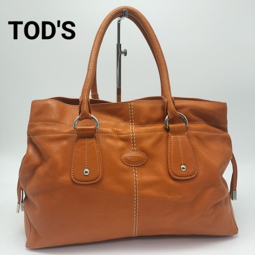 Tod tote bag orange leder - tote,