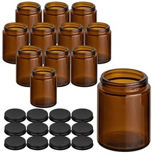 gouveo Cremetiegel aus Braunglas mit Schraubdeckel - Schraubglas für Kosmetik