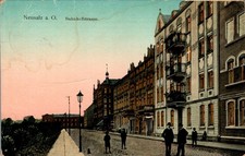 AK GRUSS AUS SCHLESIEN NEUSALZ FREYSTADT BZ LIEGNITZ BAHNHOFSTRASSE COL. 1909