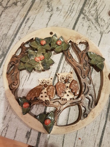 Wandbild eule ton garten - ,ton,,
