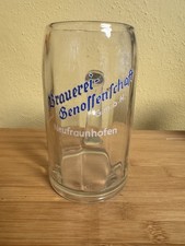 Alter 0,5 Liter Glas Krug Brauerei Genossenschaft G.m.b.H Neufrauhofen
