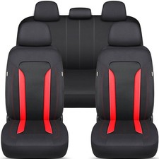Schonbezüge-Komplettset für Seat Ibiza 3 6L Bj 2002-08 in Schwarz/Rot FT3