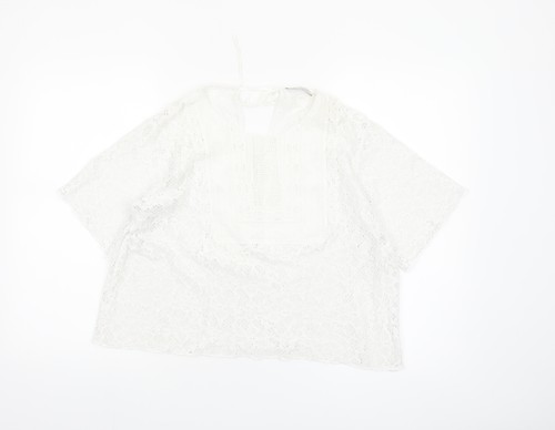 Zara damen weiß spitze tunika - damen,