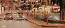 superrar PKW Ford Taunus P1 Mercedes 220 Straßenbahn München bei Nacht um 1962 