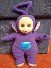 Teletubbies Tinky Winky Schlafaugen Kuscheltier Stofftier Plüsch 1996 37cm lila