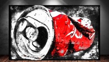 LEINWAND BILD ER XXL POP ART COLA DOSE ABSTRAKT MODERNE KUNST BUNT WAND POSTER