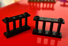 2 x LEGO Zaun Gatter Absperrung 30055 schwarz City Space Basic 1x4