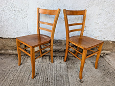 Vintage Esszimmer Stuhl Frankfurter Küchenstuhl Kneipenstuhl Bombenstabil 1/8