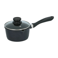 Alpina Kasserolle Ø 16cm Kochtopf 1,3L mit Glasdeckel Antihaft Induktion Topf