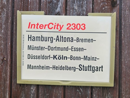 Intercity 2303 zuglaufschild - intercity,