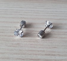 Paar Ohrstecker Sterling Silber 925er Cubic Ohrringe Zirkonia Damen