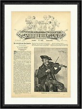 Schwäbischer Geiger Ernst Müller Trachten Lederhose Holzfässer  Faksimile_E 3222