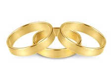 18ct GELBGOLD 2 3 4 5 6 8mm FLACH HOCHZEIT RING BAND hell mittelgroß