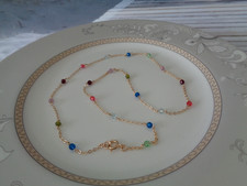Halskette Gold 14K Gold Filled Halskette mehrfarbig bunte Halskette