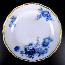 Meissen Porzellan Kuchenteller Blaue Blume Goldstaffage 1. Wahl Pfeifferzeit