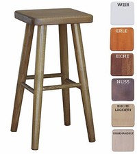 Barstuhl ohne lehne buchenholz - ohne,
