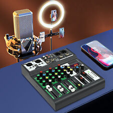 4-Kanal-DJ-Mixer professioneller Mixer-tragbarer Mini-Audio-Mixer DJ-Controller
