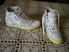 Rundholz,Schuhe/Sneaker/Knöchelschuhe,Gr.38,dunkelweiß m.schwarz.Schrift,Lagenl.