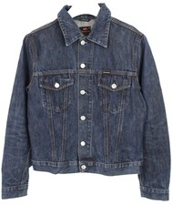 Energie Jacke Damen M Fade Effekt Italienische Denim Trucker