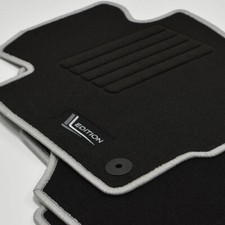 Velours Fußmatten Logo silber