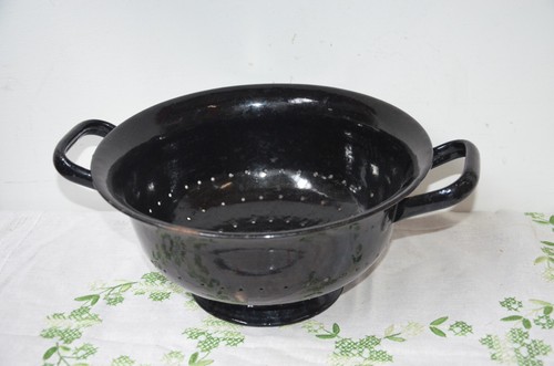 Emaille sieb mit griffen - sieb, d