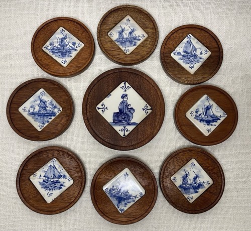 Vintage holz und blauweße - vintage,