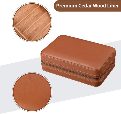 Leder zigarren humidor set mit - leder,