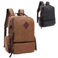 ODIXO Premium Herren Canvas Rucksack Laptop Notebook Backpack Arbeit Freizeit