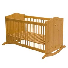 Kinderbett   Wiege Bett   Kiefer natur lackiert