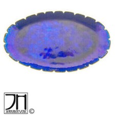 Große alte Emaille Schale Kobalt Blau Oval large vintage enamel bowl blue