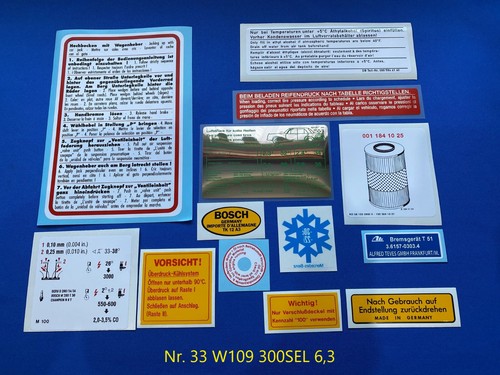 Aufklebersatz mercedes w109 - aufklebersatz,