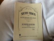 Joseph Haydn OP. 100 Sechs Trios Flöte Violine u. Cello Zimmermann Heft 1