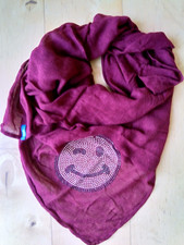CECIL Tuch mit Zwinkersmiley Strass Damen Gr. 1,00 x 1,00 m Bordeaux