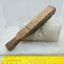 Vintage Rare Dunlop File Card Brush Wooden De Pinning Depin Clean Rasp Old Tool