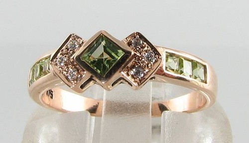 9ct rose gold peridot - 9ct, 9k