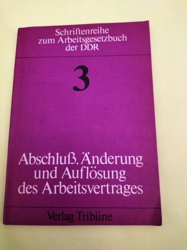 Arbeitsgesetzbuch der ddr - arbeitsgesetzbuch,